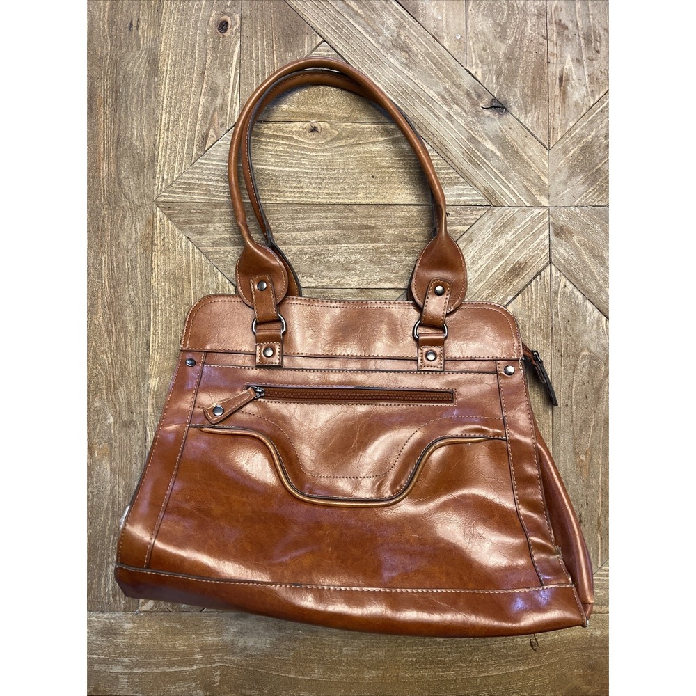 Emilie M Women's Brown Shoulder Bag Handbag Studded Purse Awesome 👜